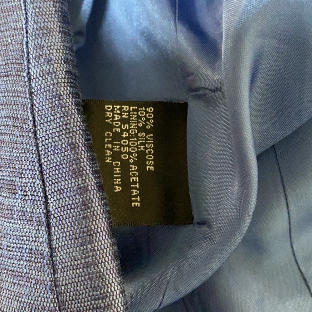 Albert Nipon Stunning Elegant Blue Suit Size 2 - image 7